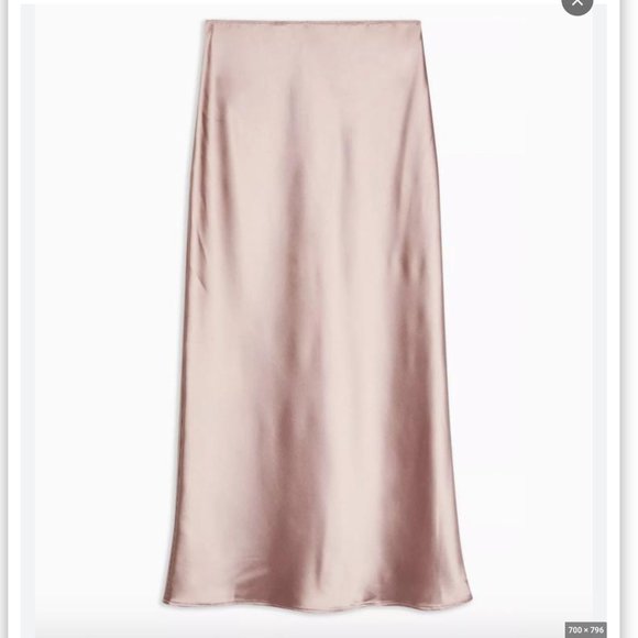NEW | Topshop | Dusty Pink Satin Maxi Skirt - Picture 1 of 4
